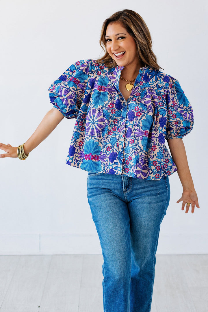OPHELIA PURPLE FLORAL TOP