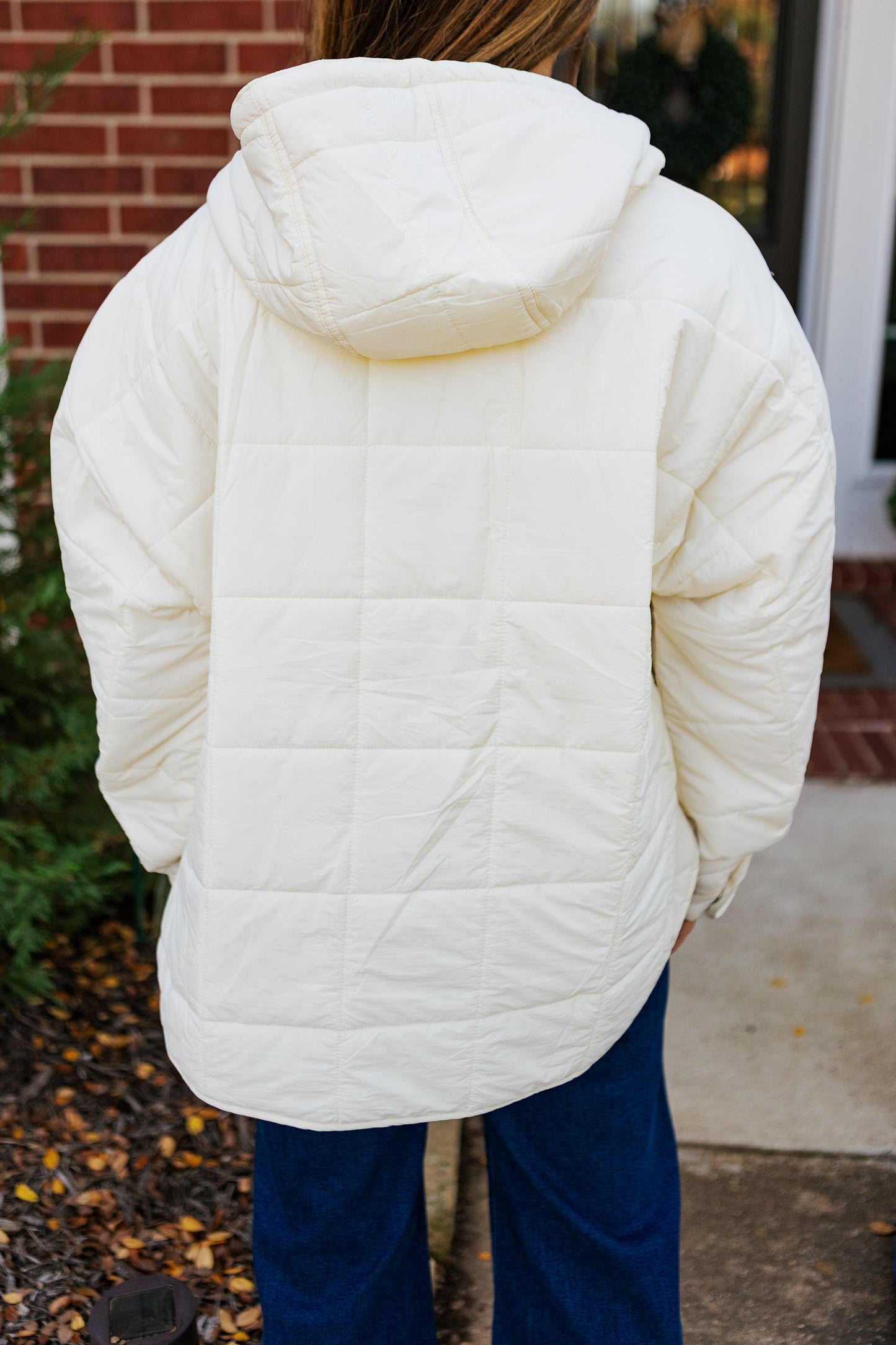 HOT COCO QUILTED PULLOVER CREAM