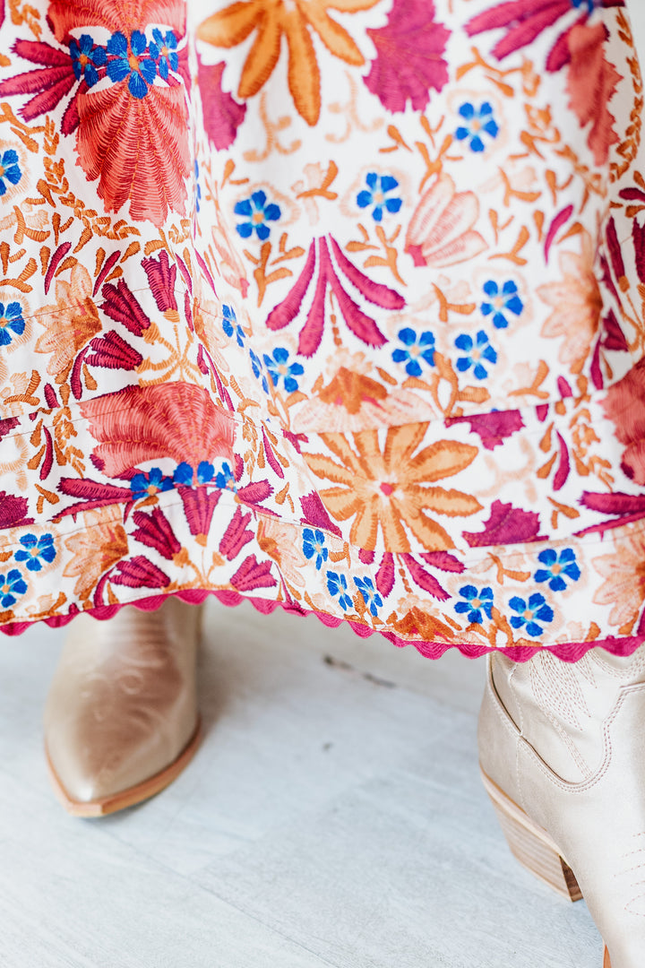 FALL FLORALS MAXI DRESS