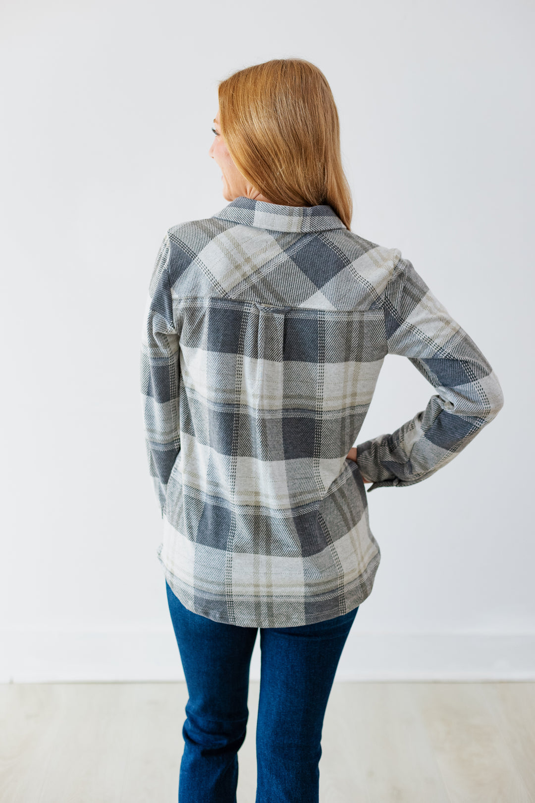 THREAD & SUPPLY: CASSIAN BUTTON UP SHIRT- GREY PLAID