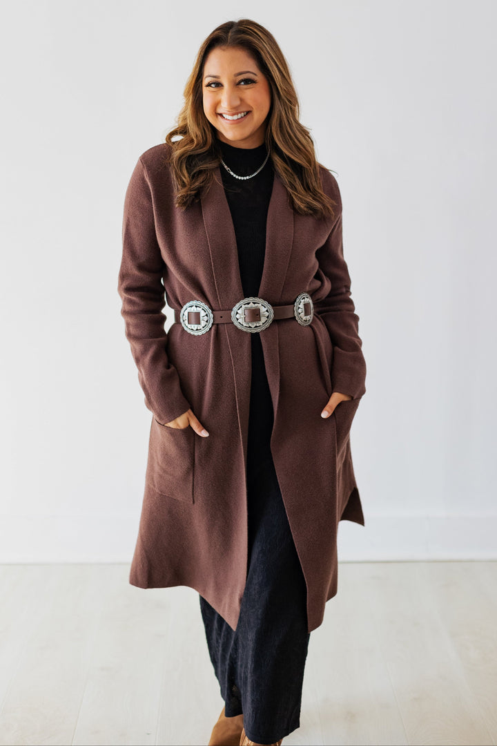 ESPRESSO KNIT COATIGAN