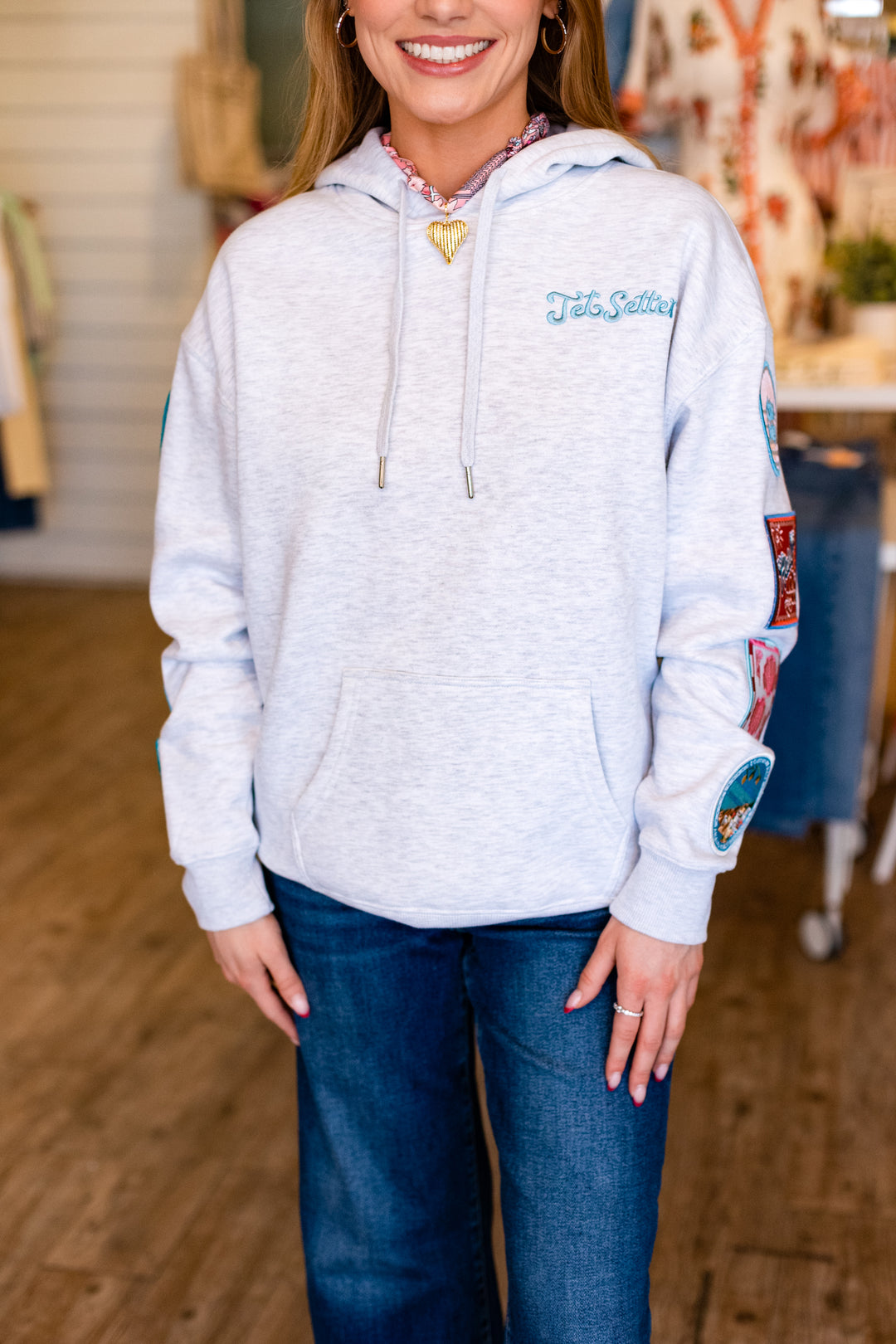 JETSETTER PATCH & EMBROIDERED HOODIE