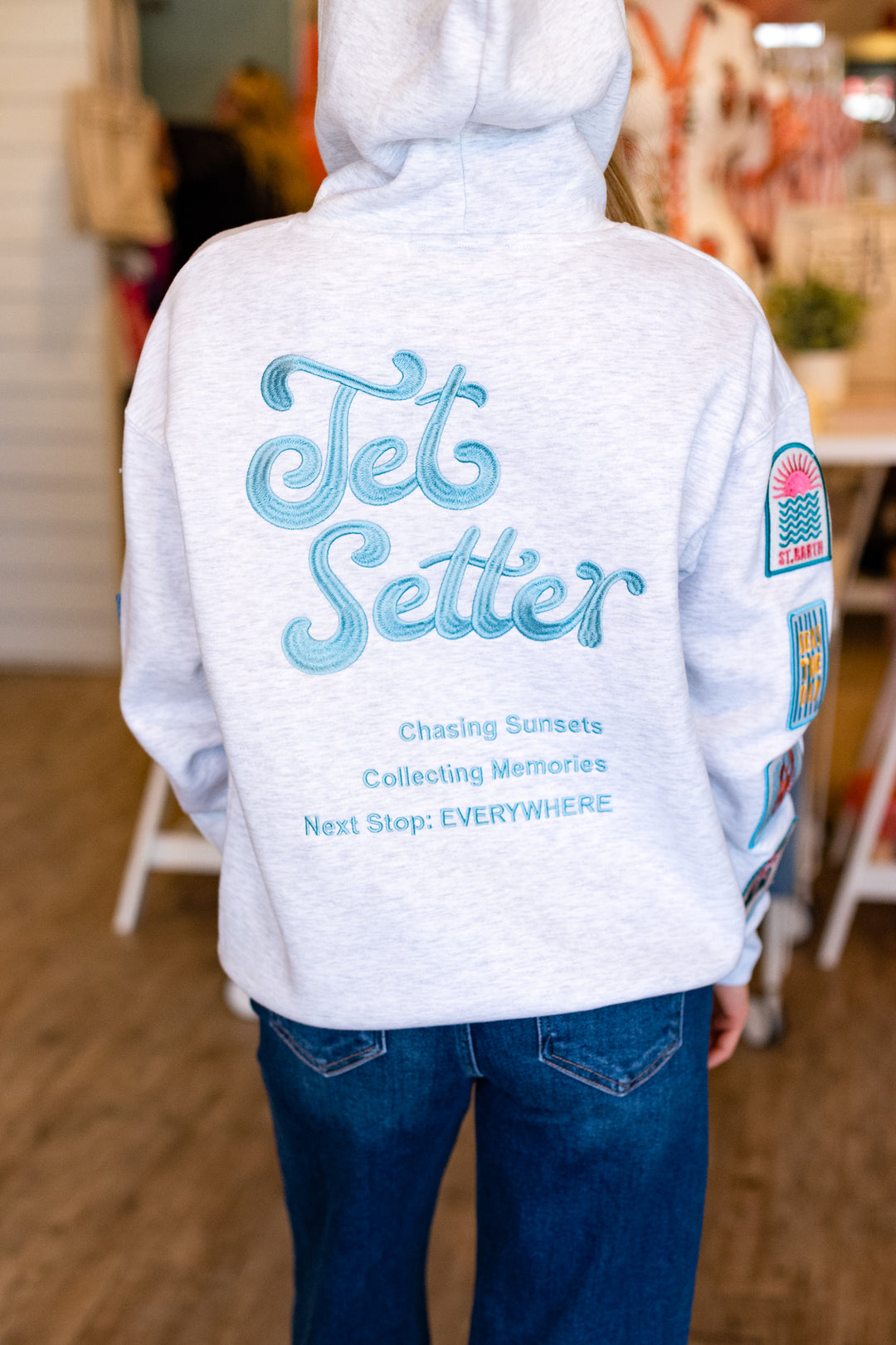 JETSETTER PATCH & EMBROIDERED HOODIE