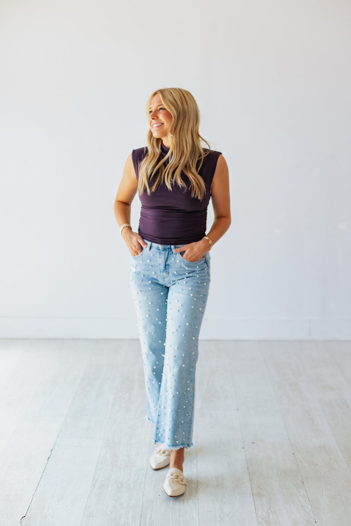 STELLA PEARL EMBELLISHED JEAN