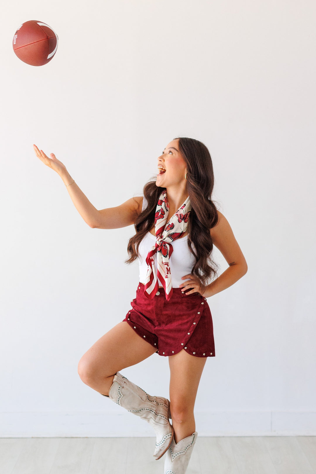 TEXAS A&amp;M SQUARE SILK SCARF