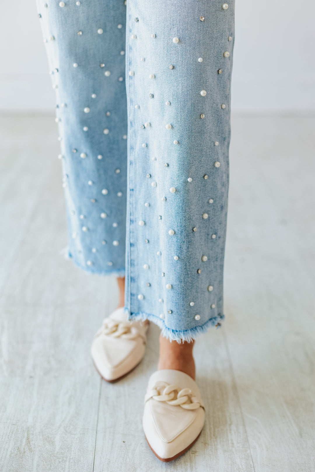 STELLA PEARL EMBELLISHED JEAN