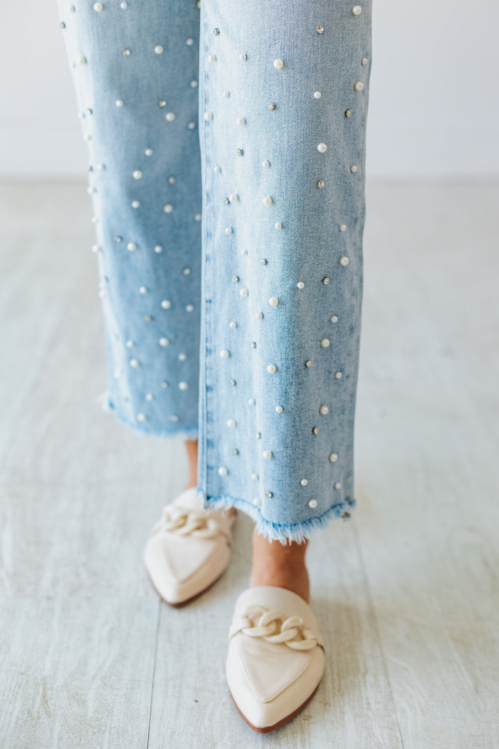 STELLA PEARL EMBELLISHED JEAN