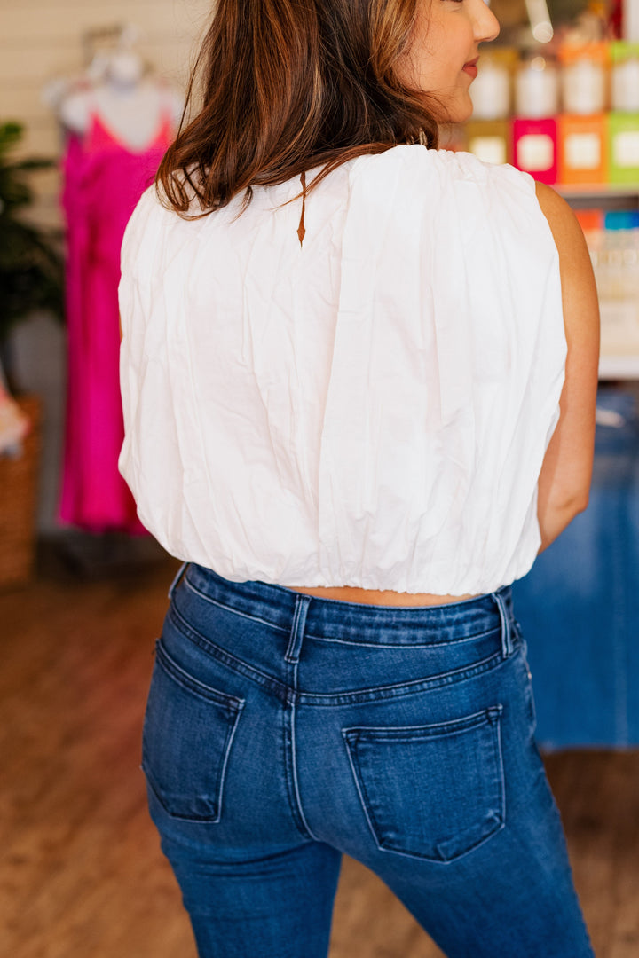 WHITE EYELET TOP