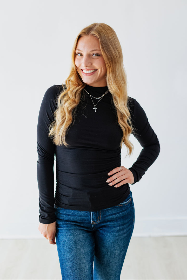 THREAD & SUPPLY: THE ROSE TOP-BLACK