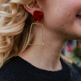 KAELYN EARRING: PEARLIZED RED