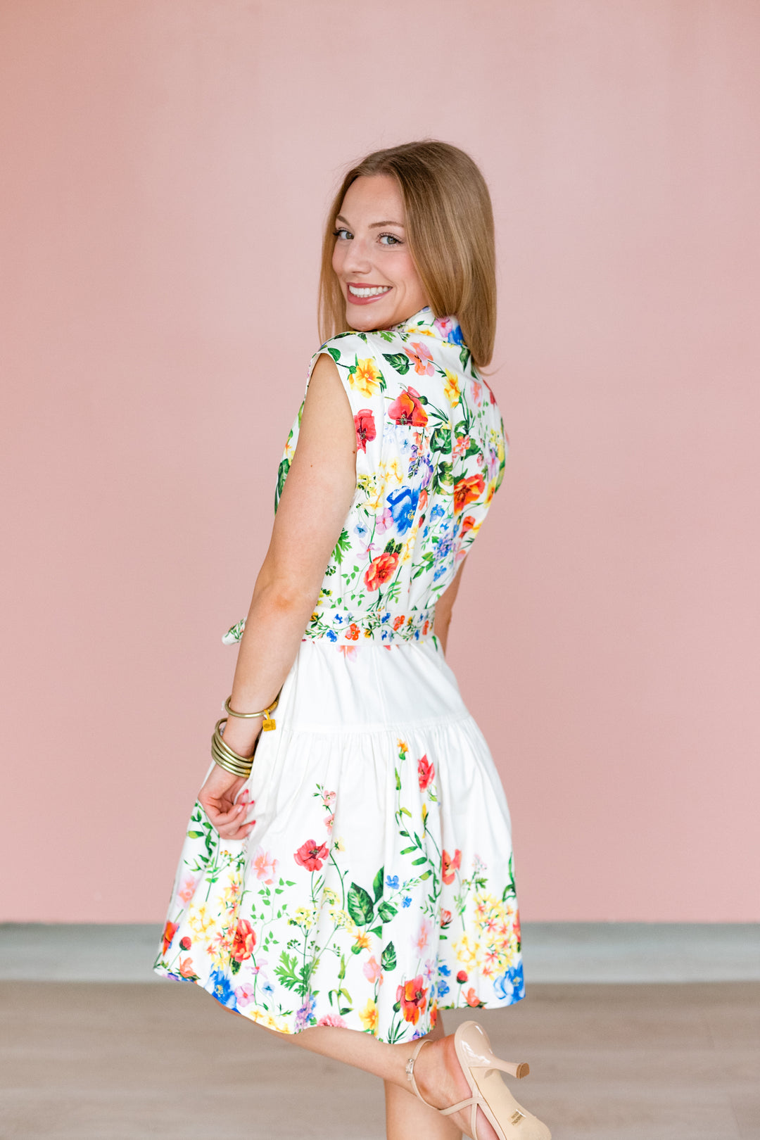 GARDEN PARTY BUTTON DOWN DRESS