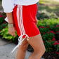 Red Sideline Side Tie Skirt