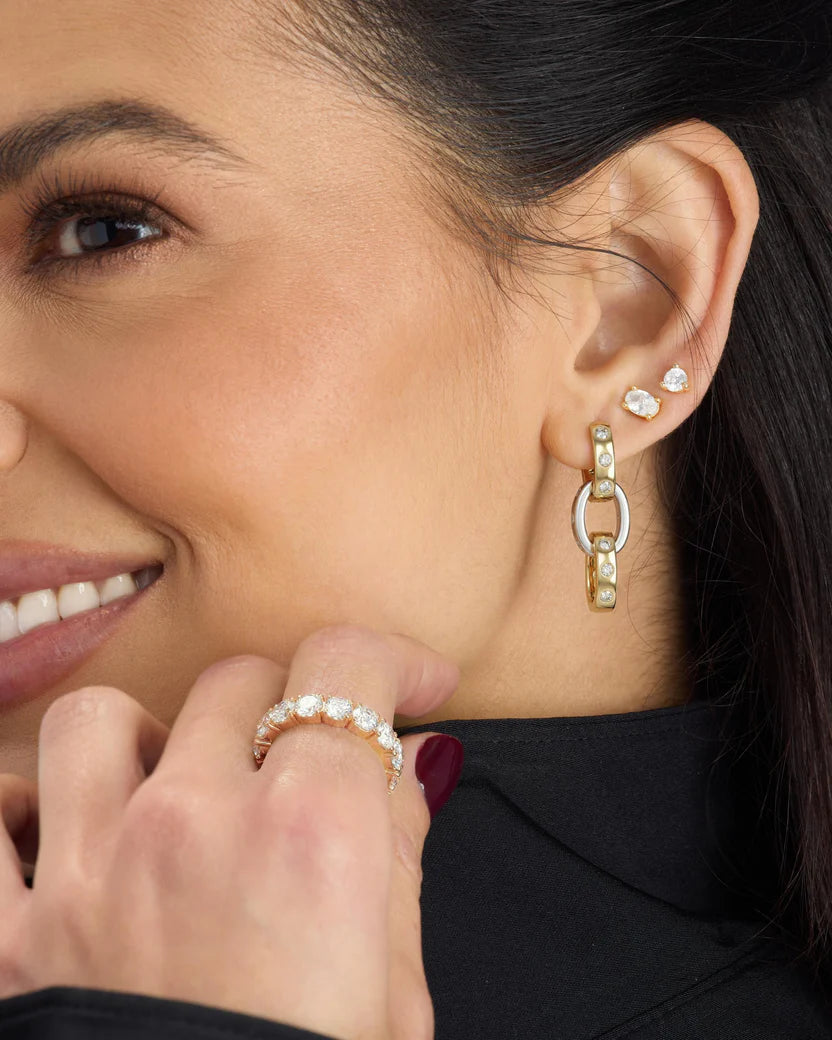 MELINDA MARIA: ASHLEY CHAIN CONVERTIBLE EARRING- MIXED METAL