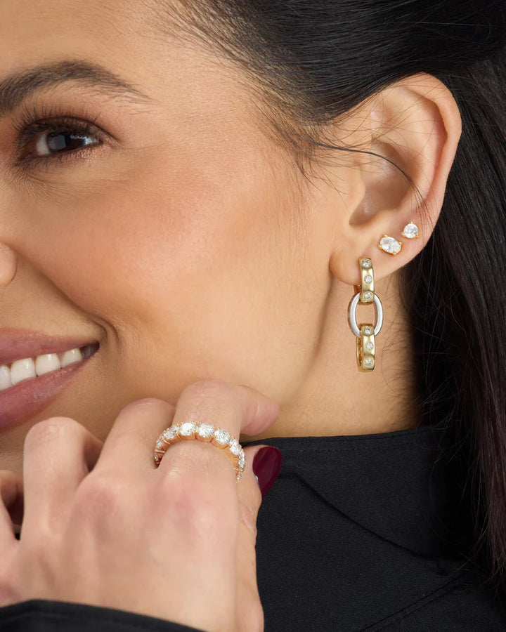 MELINDA MARIA: ASHLEY CHAIN CONVERTIBLE EARRING- MIXED METAL