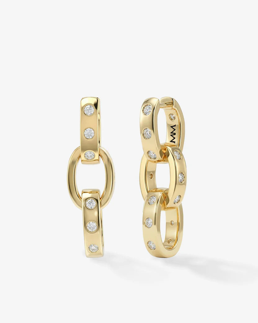 MELINDA MARIA: ASHLEY CHAIN CONVERTIBLE EARRING- GOLD