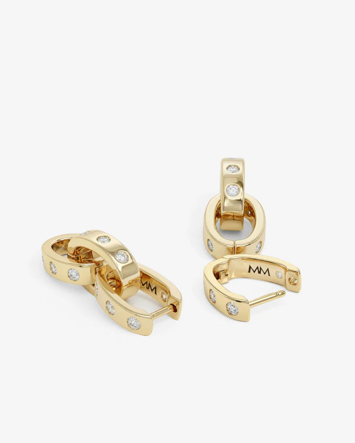 MELINDA MARIA: ASHLEY CHAIN CONVERTIBLE EARRING- GOLD