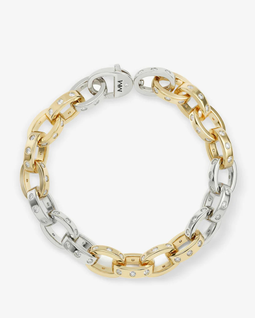 MELINDA MARIA: ASHLEY CHAIN LINK BRACELET- MIXED METAL