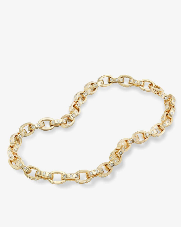 MELINDA MARIA: ASHLEY CHAIN LINK NECKLACE- GOLD