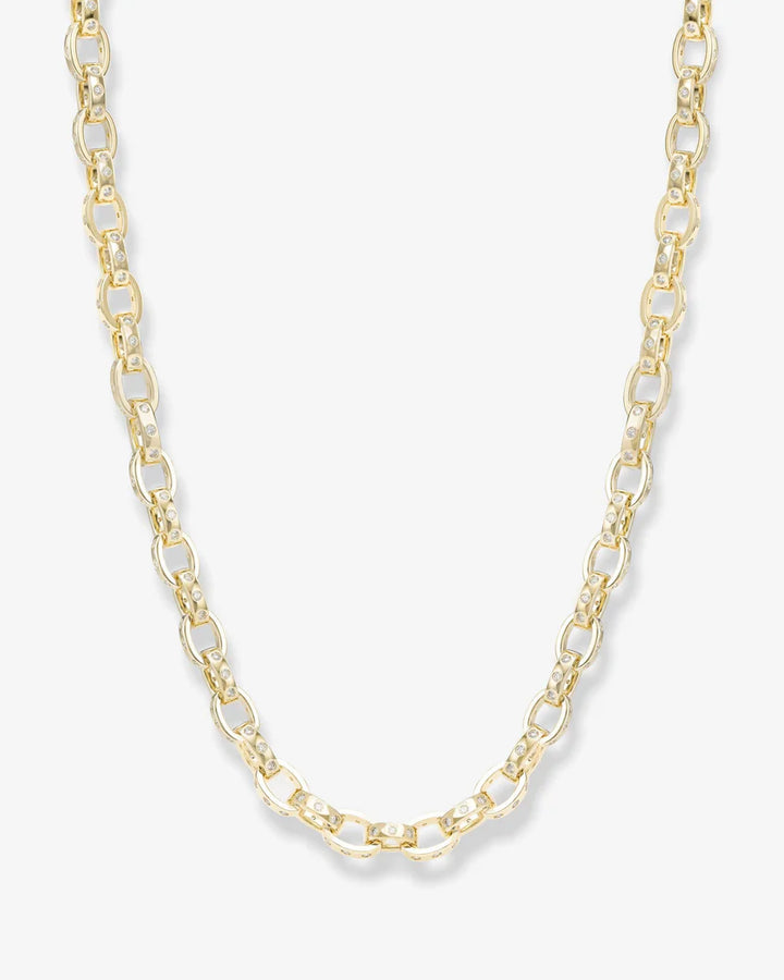 MELINDA MARIA: ASHLEY CHAIN LINK NECKLACE- GOLD