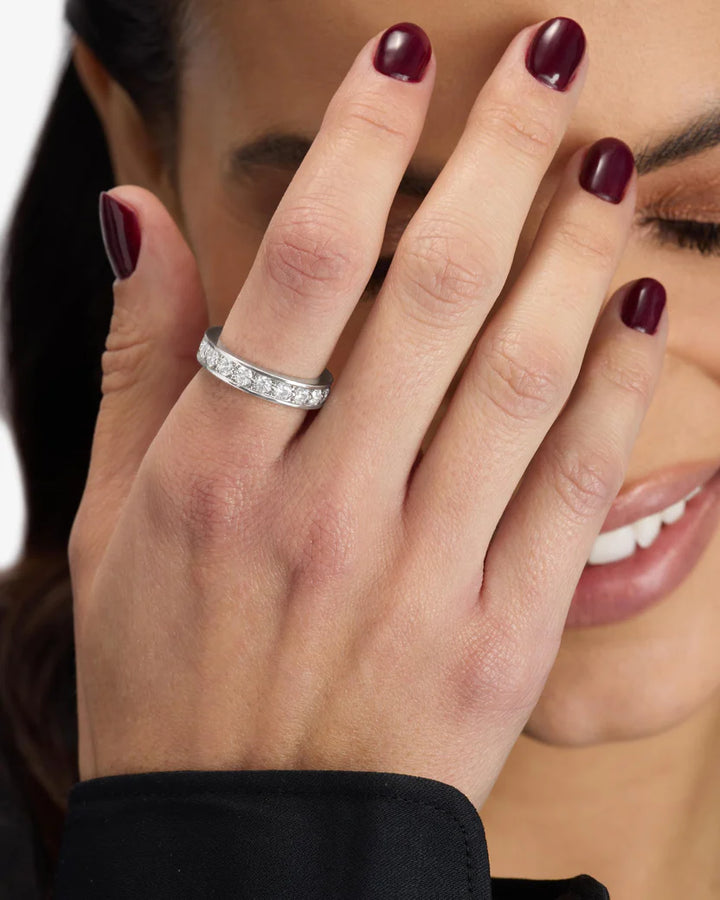 MELINDA MARIA: ASHLEY INFINITY RING- SILVER