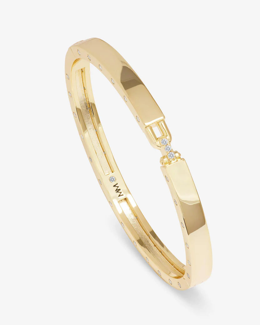 MELINDA MARIA: ASHLEY LOCK CUFF 6MM- GOLD
