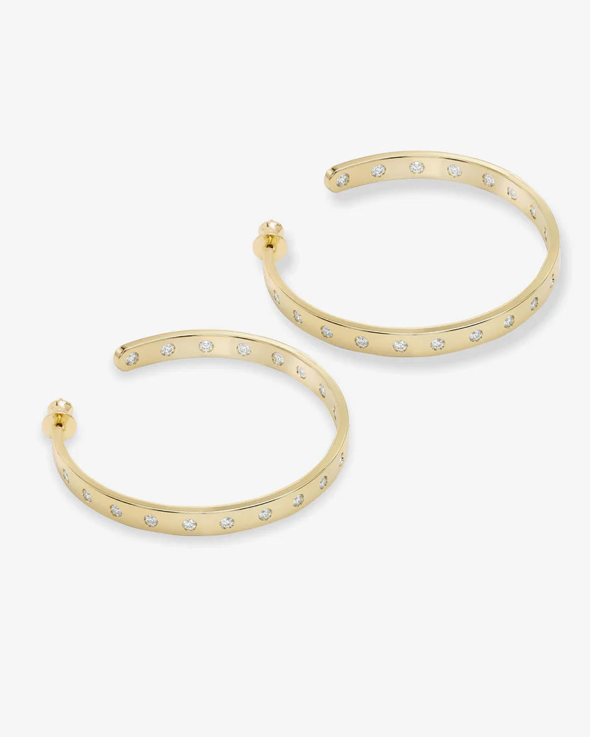 MELINDA MARIA: ASHLEY RODEO 2" HOOPS- GOLD