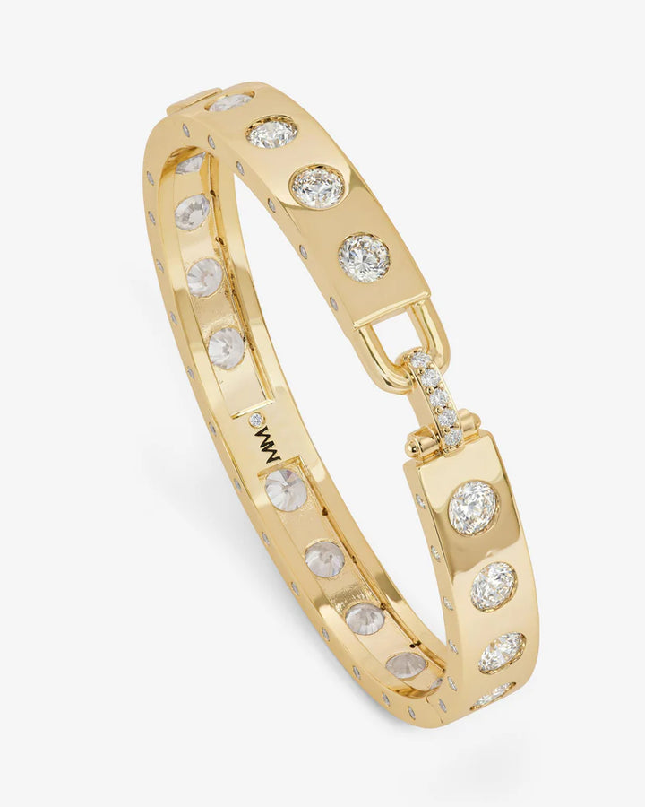 MELINDA MARIA: ASHLEY RODEO LOCK CUFF 9MM- GOLD