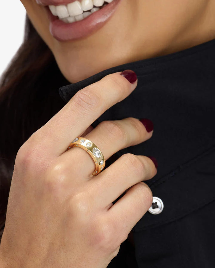 MELINDA MARIA: ASHLEY SUNSET RING- GOLD