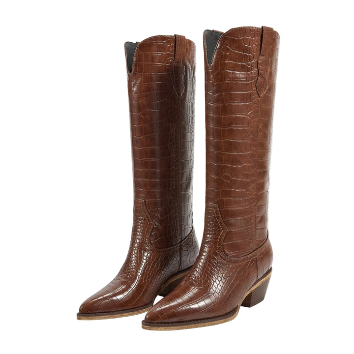MARFA BOOTS: THE LEANN IN CHOCOLATE BROWN