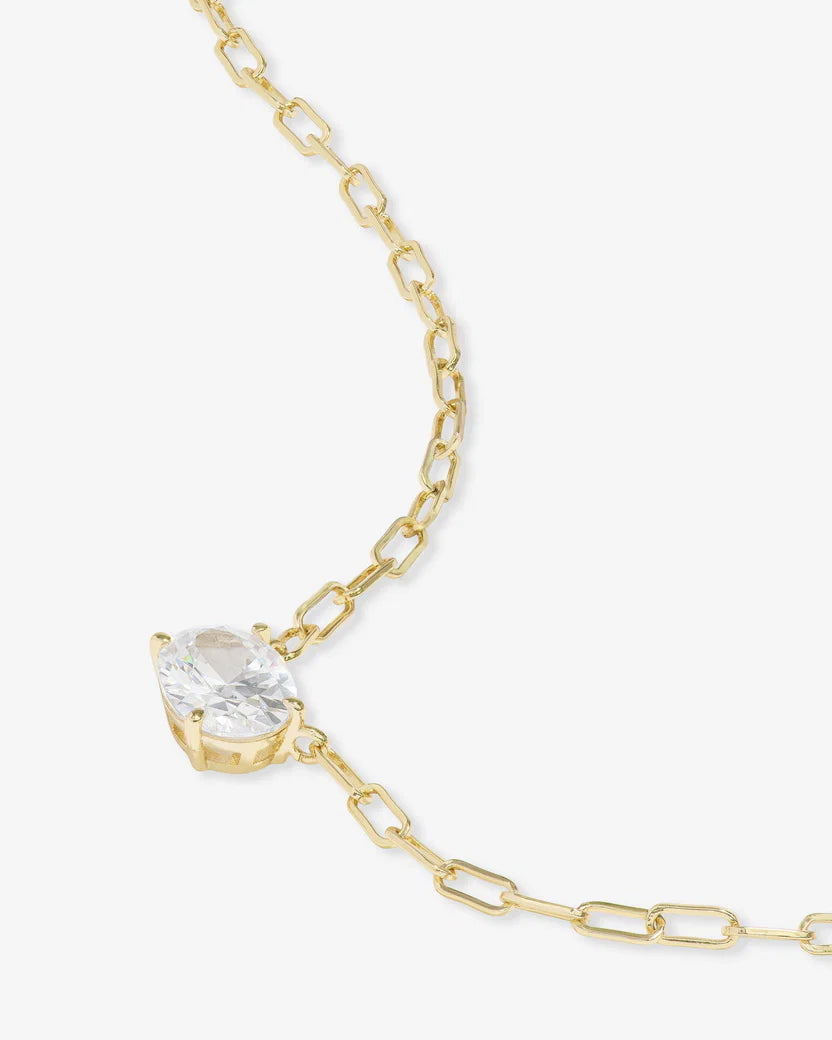 MELINDA MARIA: HELLO GORGEOUS MICRO SAMANTHA CHAIN- GOLD