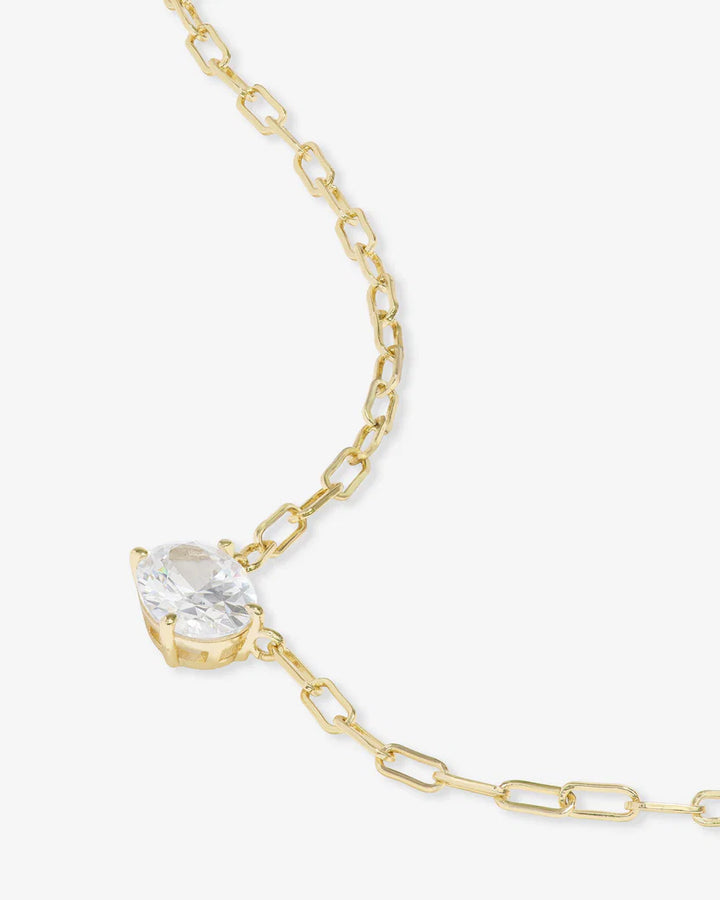 MELINDA MARIA: HELLO GORGEOUS MICRO SAMANTHA CHAIN- GOLD