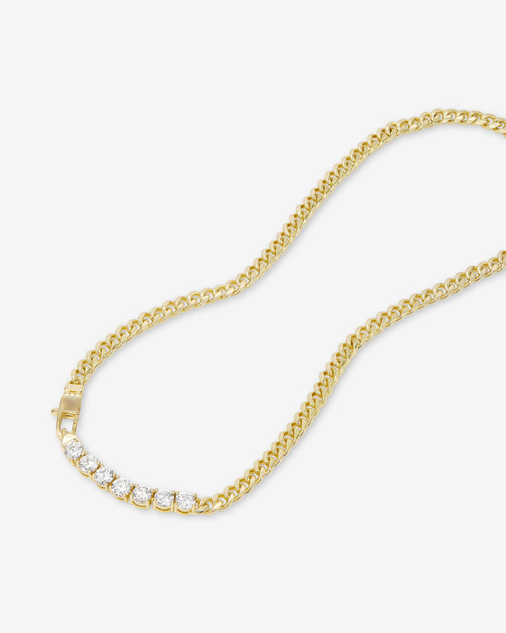 MELINDA MARIA: BABY JULIAN LOVES DIAMONDS NECKLACE- GOLD