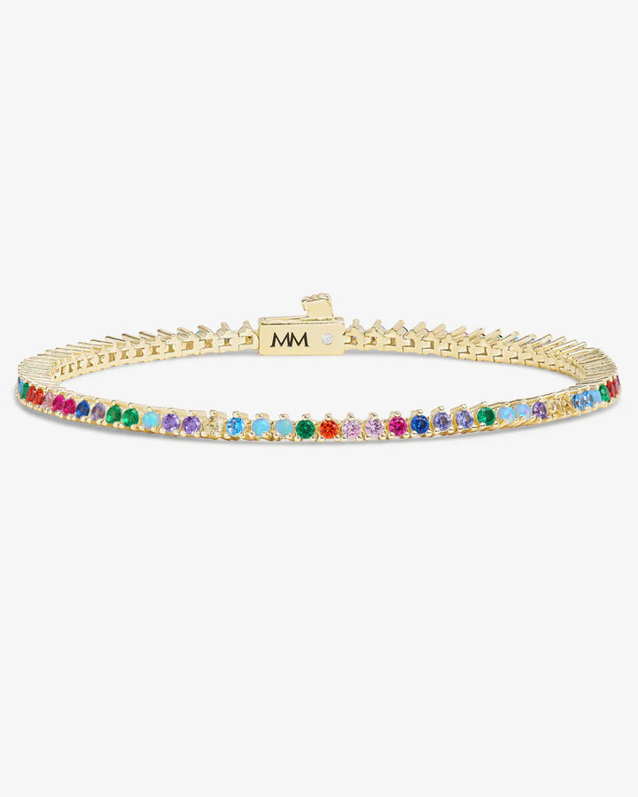MELINDA MARIA: NOT YOUR BASIC TENNIS BRACELET- RAINBOW