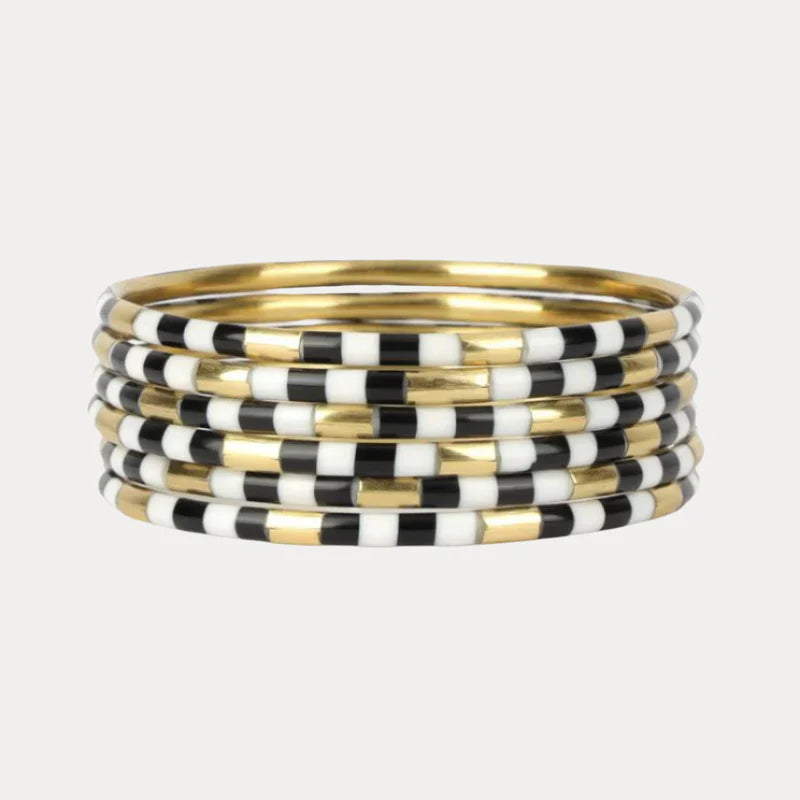 BLACK &amp; WHITE VEDA BANGLES