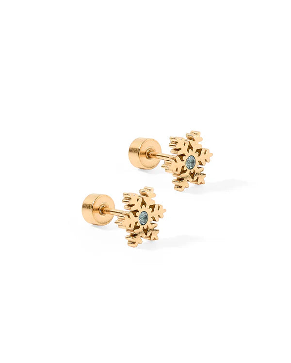 LINNYCO: SCREWBACK STUD EARRING- SNOWFLAKE