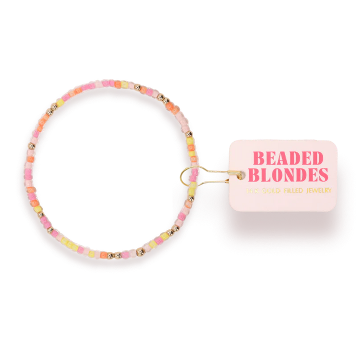 BEADED BLONDES: SPRINKLE BRACELET- BUTTERCUP