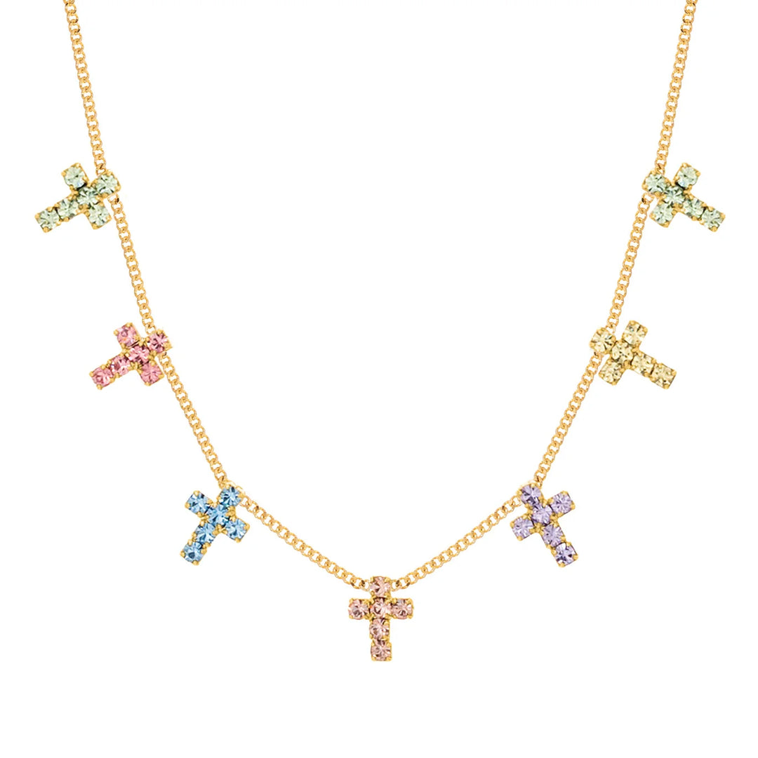 MULTI CROSS NECKLACE- FAIRY DUST