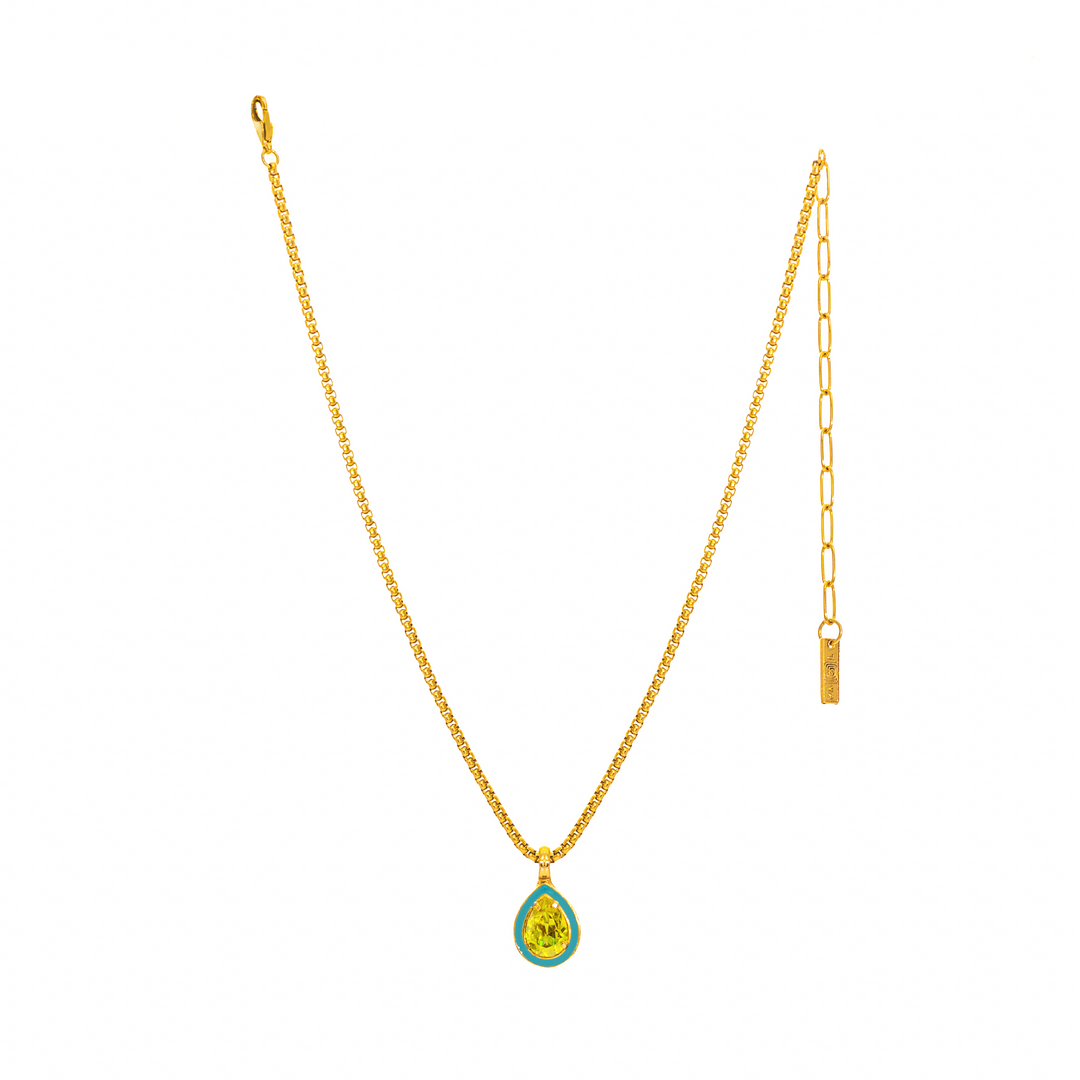 TOVA: DAKOTA PENDANT NECKLACE - LIGHT BLUE
