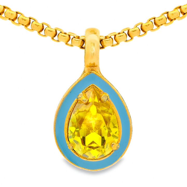 TOVA: DAKOTA PENDANT NECKLACE - LIGHT BLUE