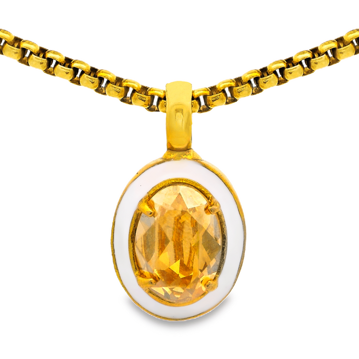 TOVA: DAKOTA PENDANT NECKLACE - WHITE