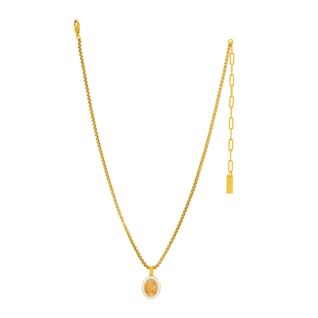 TOVA: DAKOTA PENDANT NECKLACE - WHITE