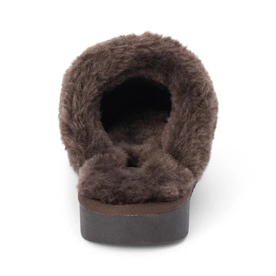 MATISSE FOOTWEAR: DAVOS LOUNGE MULE SLIPPER- CHOCOLATE