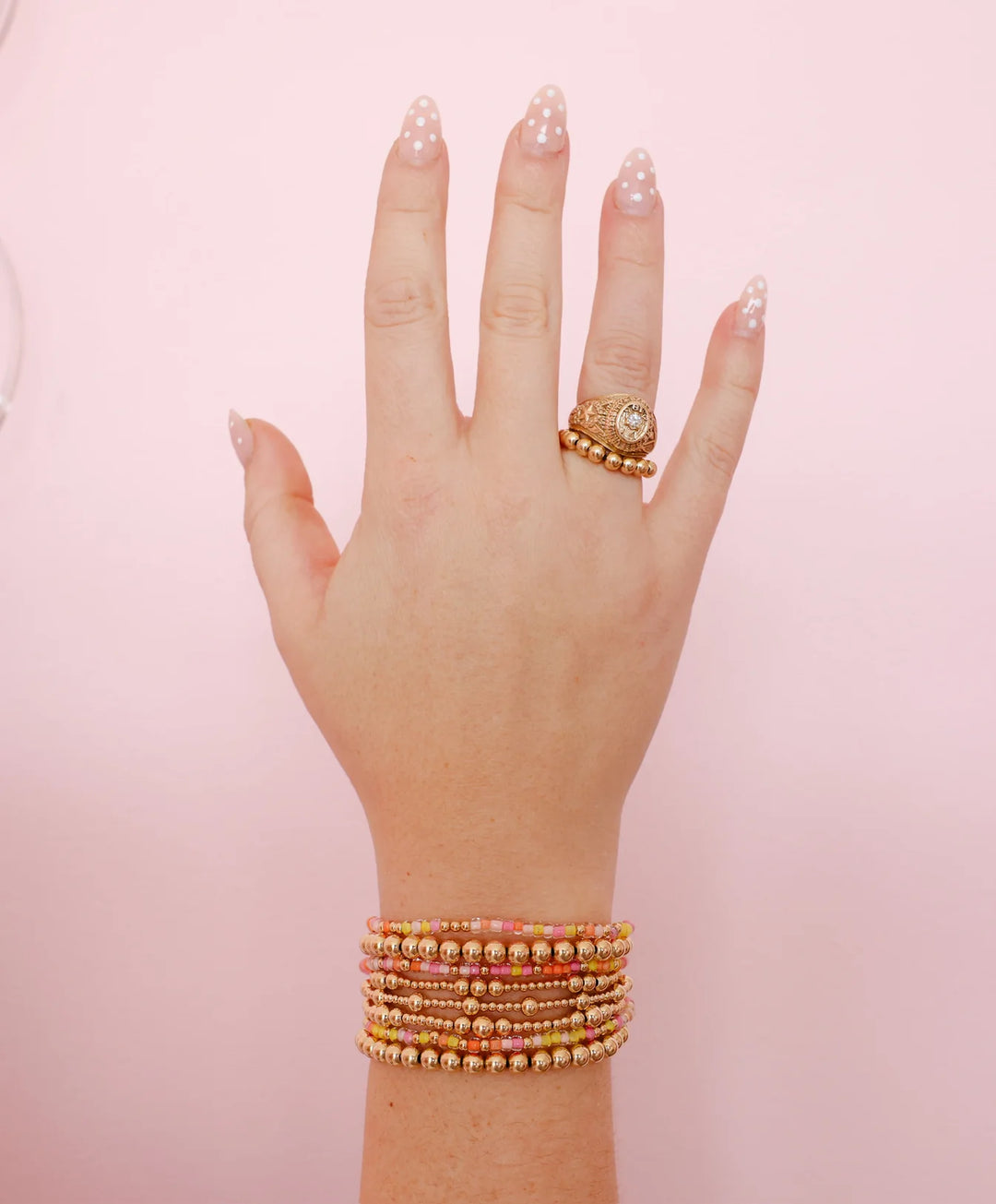 BEADED BLONDES: SPRINKLE BRACELET- BUTTERCUP