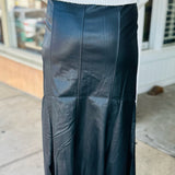 Black Leather Maxi Skirt