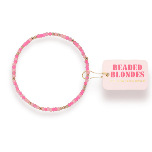SPRINKLE PEARL BRACELET-FLAMINGO