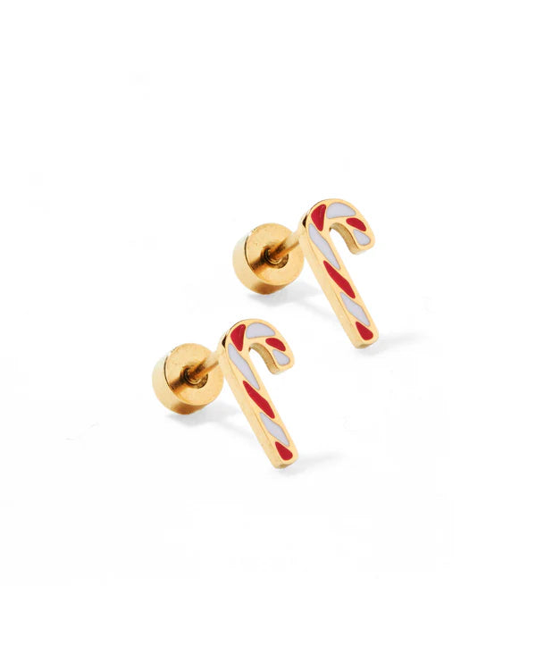 LINNYCO: SCREWBACK STUD EARRING- PEPPERMINT TWIST