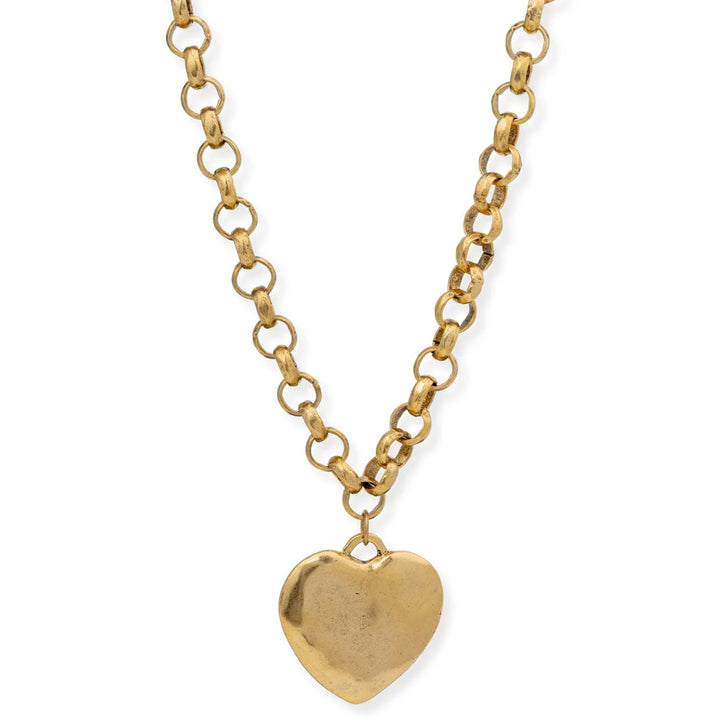 BRACHA: PUFFY HEART NECKLACE