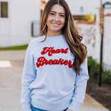 HEART BREAKER EMBROIDERED SWEATSHIRT