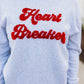 HEART BREAKER EMBROIDERED SWEATSHIRT