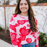 Abstract Hearts Sweater